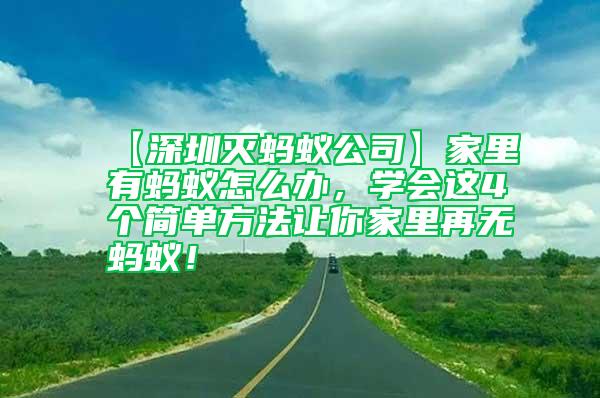 【深圳灭蚂蚁公司】家里有蚂蚁怎么办，学会这4个简单方法让你家里再无蚂蚁！