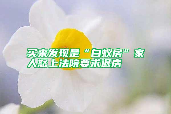 买来发现是“白蚁房”家人怒上法院要求退房