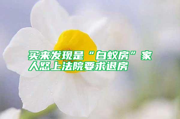 买来发现是“白蚁房”家人怒上法院要求退房