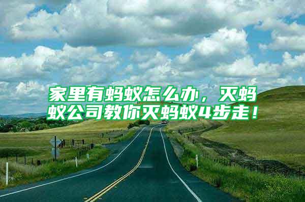 家里有蚂蚁怎么办，灭蚂蚁公司教你灭蚂蚁4步走！