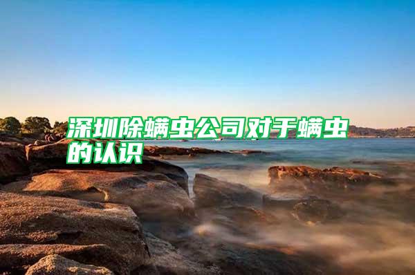 深圳除螨虫公司对于螨虫的认识