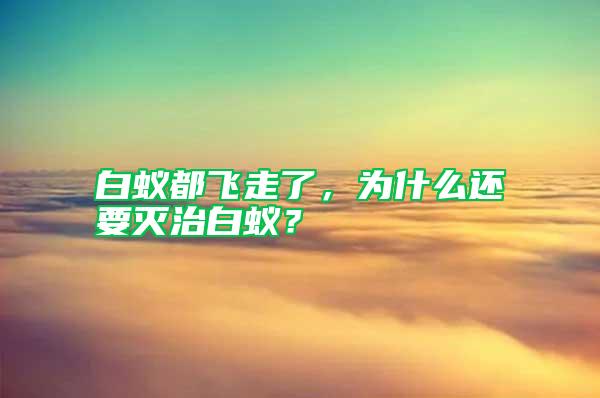 白蚁都飞走了，为什么还要灭治白蚁？