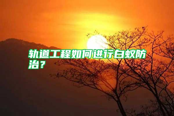轨道工程如何进行白蚁防治？