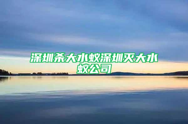 深圳杀大水蚁深圳灭大水蚁公司