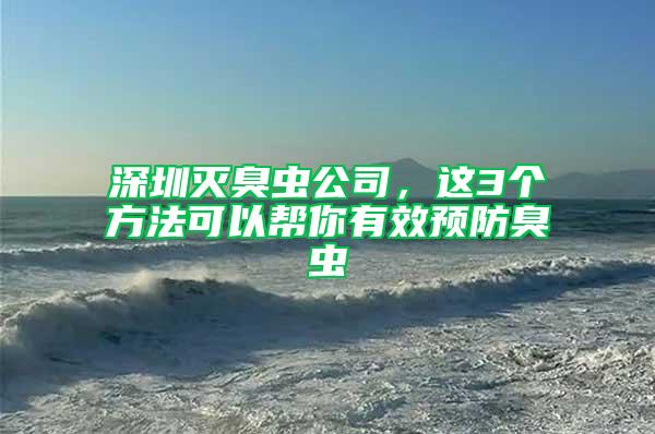 深圳灭臭虫公司，这3个方法可以帮你有效预防臭虫