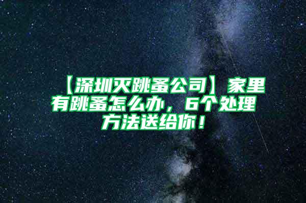 【深圳灭跳蚤公司】家里有跳蚤怎么办，6个处理方法送给你！