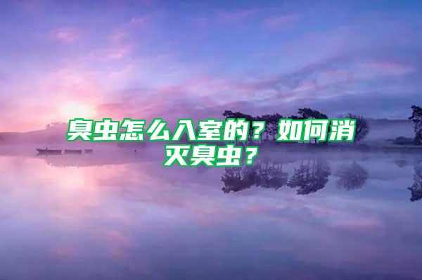 臭虫怎么入室的？如何消灭臭虫？