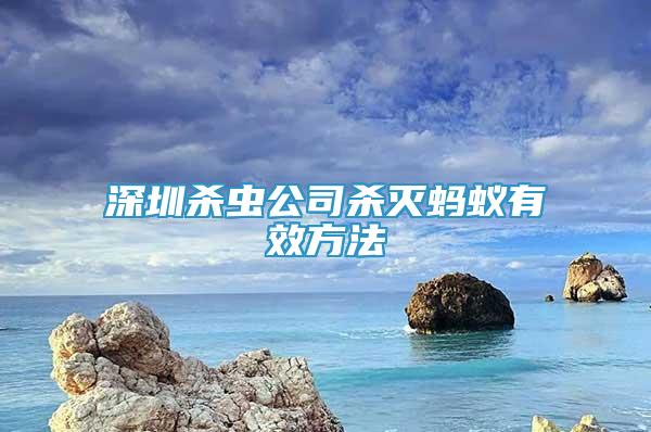 深圳杀虫公司杀灭蚂蚁有效方法