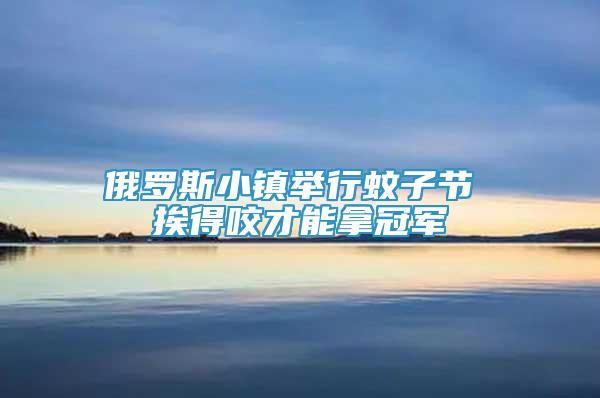 俄罗斯小镇举行蚊子节 挨得咬才能拿冠军