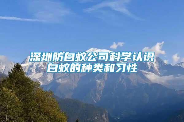 深圳防白蚁公司科学认识白蚁的种类和习性
