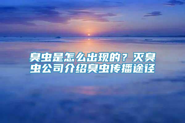 臭虫是怎么出现的？灭臭虫公司介绍臭虫传播途径