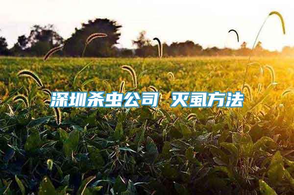 深圳杀虫公司 灭虱方法