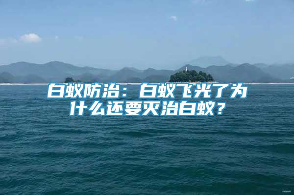 白蚁防治：白蚁飞光了为什么还要灭治白蚁？