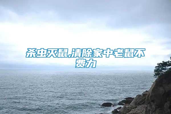 杀虫灭鼠,清除家中老鼠不费力