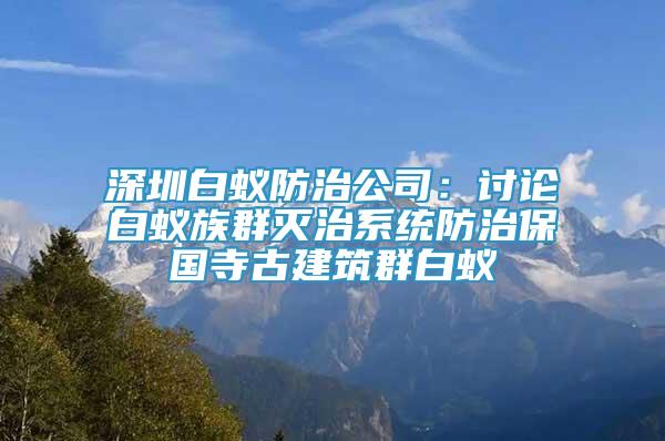 深圳白蚁防治公司：讨论白蚁族群灭治系统防治保国寺古建筑群白蚁