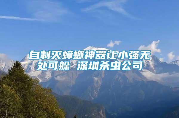 自制灭蟑螂神器让小强无处可躲 深圳杀虫公司