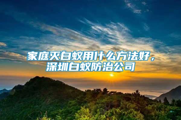 家庭灭白蚁用什么方法好，深圳白蚁防治公司