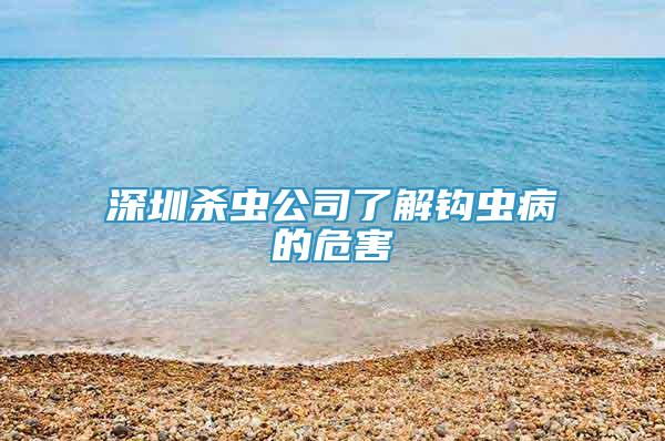 深圳杀虫公司了解钩虫病的危害