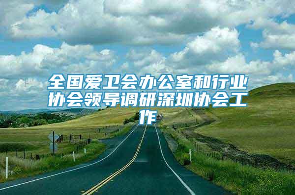 全国爱卫会办公室和行业协会领导调研深圳协会工作