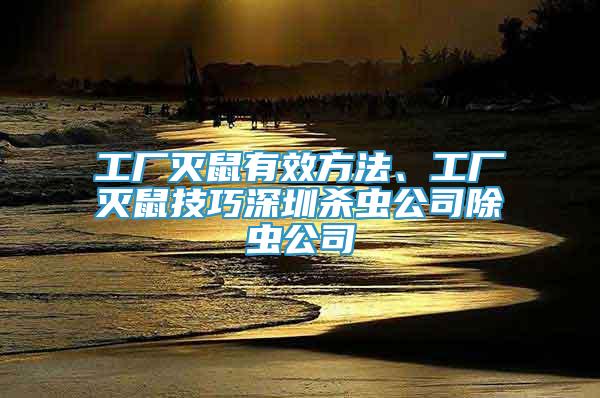 工厂灭鼠有效方法、工厂灭鼠技巧深圳杀虫公司除虫公司