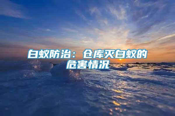 白蚁防治：仓库灭白蚁的危害情况