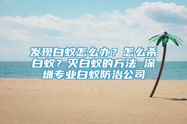 发现白蚁怎么办？怎么杀白蚁？灭白蚁的方法 深圳专业白蚁防治公司