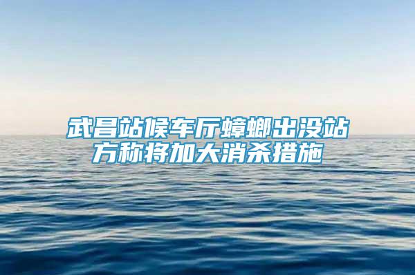 武昌站候车厅蟑螂出没站方称将加大消杀措施