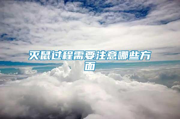 灭鼠过程需要注意哪些方面