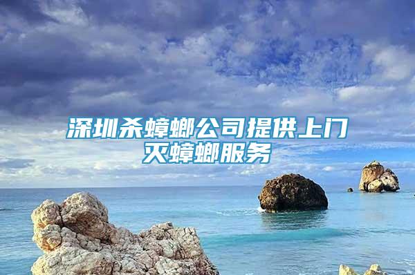 深圳杀蟑螂公司提供上门灭蟑螂服务