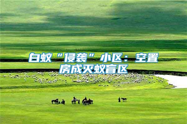 白蚁“侵袭”小区：空置房成灭蚁盲区