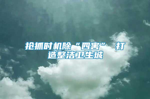 抢抓时机除“四害” 打造整洁卫生城