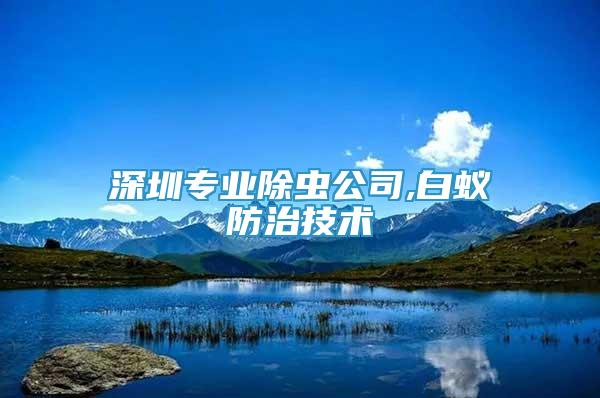 深圳专业除虫公司,白蚁防治技术