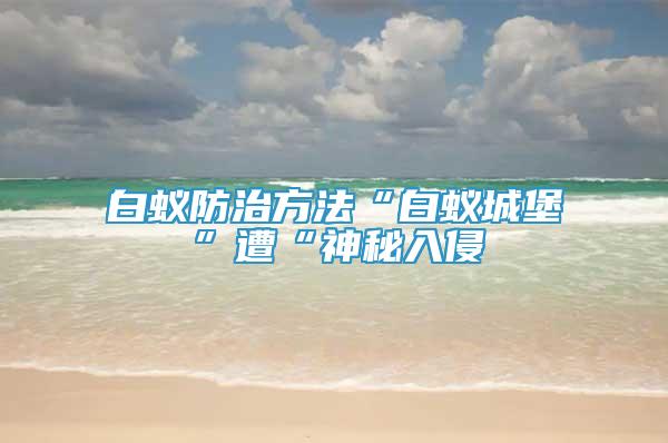 白蚁防治方法“白蚁城堡”遭“神秘入侵