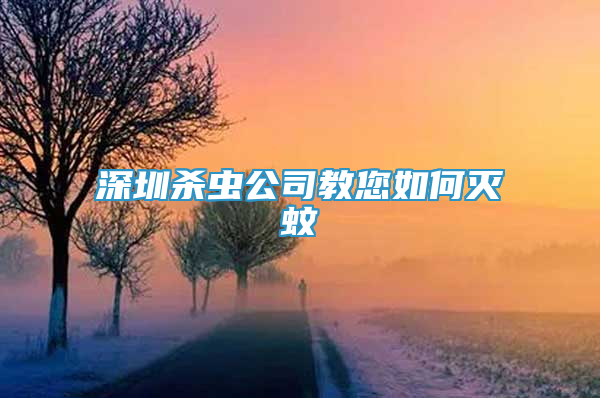 深圳杀虫公司教您如何灭蚊