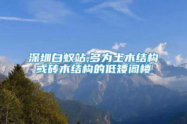 深圳白蚁站,多为土木结构或砖木结构的低矮阁楼