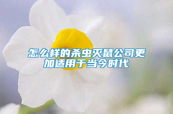 怎么样的杀虫灭鼠公司更加适用于当今时代