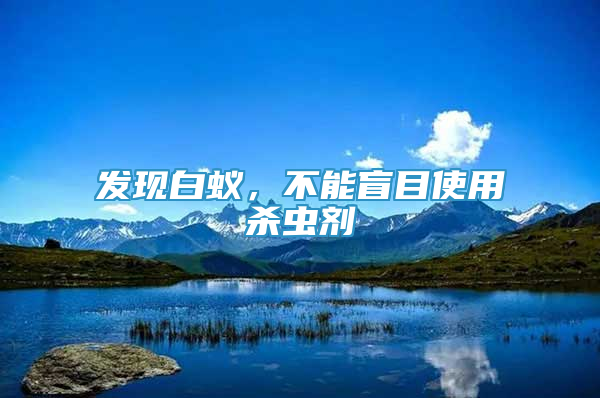 发现白蚁，不能盲目使用杀虫剂