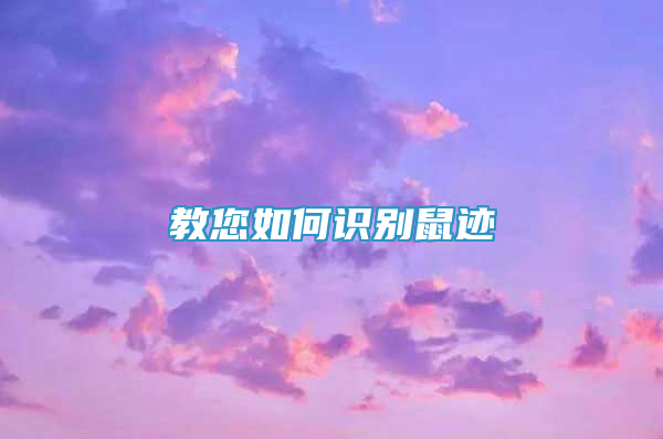 教您如何识别鼠迹