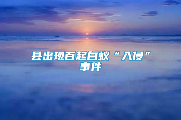 县出现百起白蚁“入侵”事件