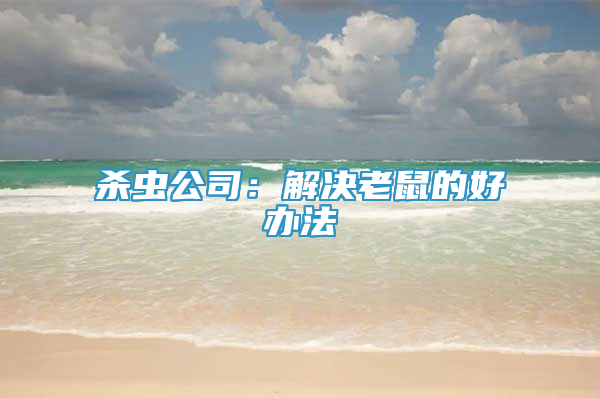 杀虫公司：解决老鼠的好办法