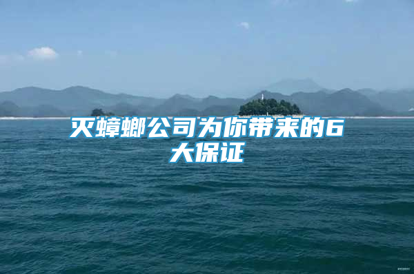 灭蟑螂公司为你带来的6大保证