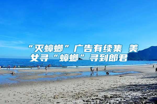 “灭蟑螂”广告有续集 美女寻“蟑螂”寻到郎君