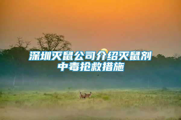 深圳灭鼠公司介绍灭鼠剂中毒抢救措施