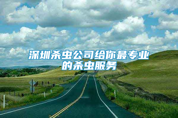 深圳杀虫公司给你最专业的杀虫服务