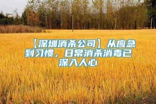 【深圳消杀公司】从应急到习惯，日常消杀消毒已深入人心