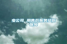 虫公司 用售后服务给你保障